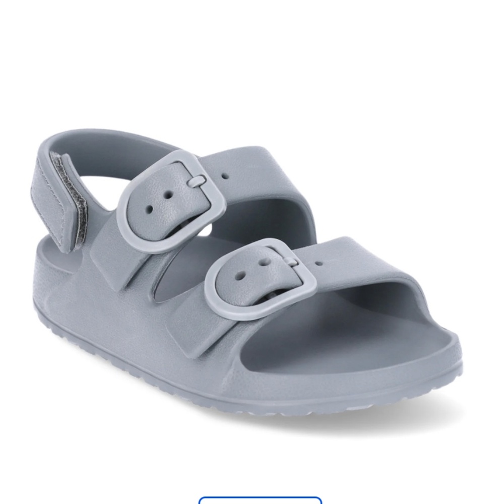 Wonder Nation Toddler Boys Gray EVA 2 Buckle Sandals Size 11/12 NEW